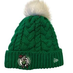 NWOT New Era Boston Celtics Ladies KnitPom Green Hat OS
